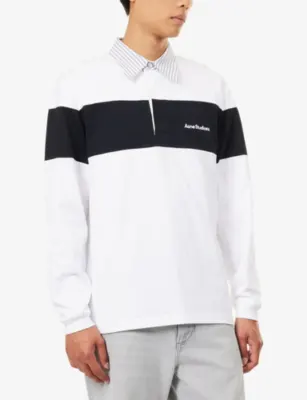 ACNE STUDIOS Stripe Cotton Polo Shirt detail 3