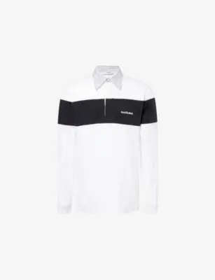 ACNE STUDIOS Stripe Cotton Polo Shirt