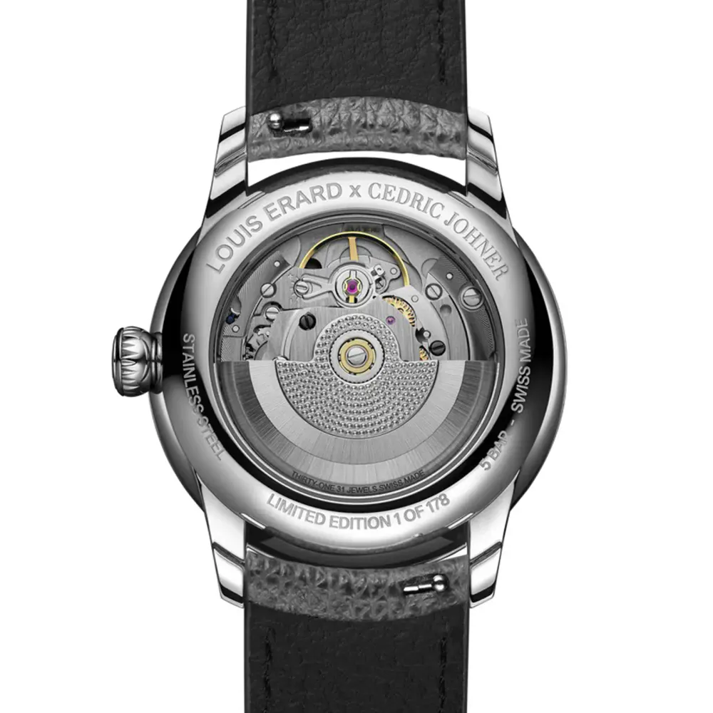 Louis Erard Le Régulateur x Cédric Johner Limited Edition 39mm Unisex Watch Purple in Purple, additional product view 2