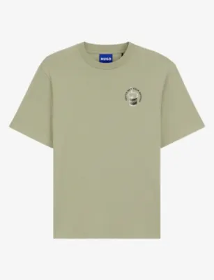 HUGO Branded Matcha Cotton-Jersey T-Shirt