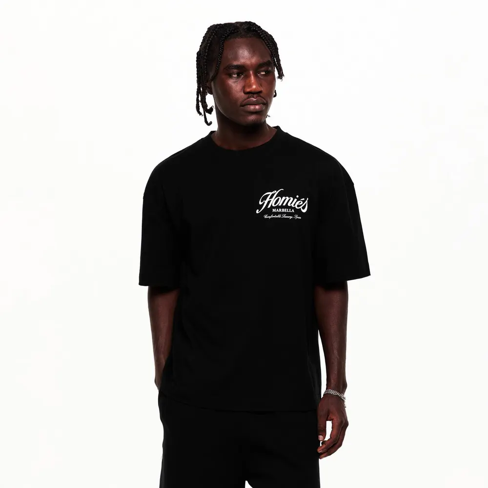 Homies Marbella HOMIES ESSENTIALS T-SHIRT BLACK in Black, additional product view 3