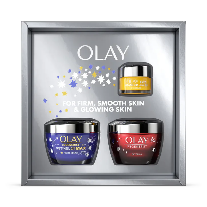 Olay Giftset Regenerist & Retinol24 Face Cream, Vit C Eye Cream