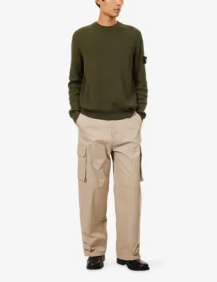 STONE ISLAND Ribbed Compass-Badge Cotton Knit Jumper detail 2