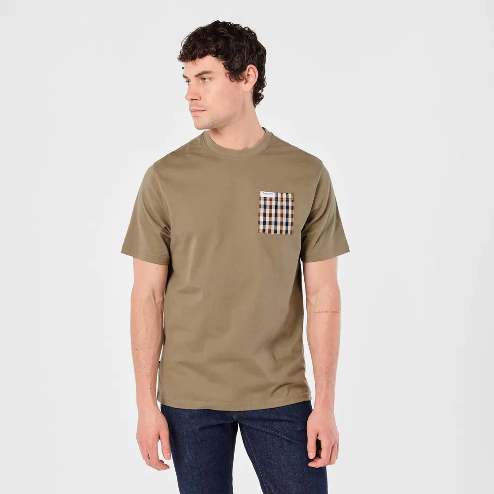 Aquascutum Checked T-Shirt detail 3