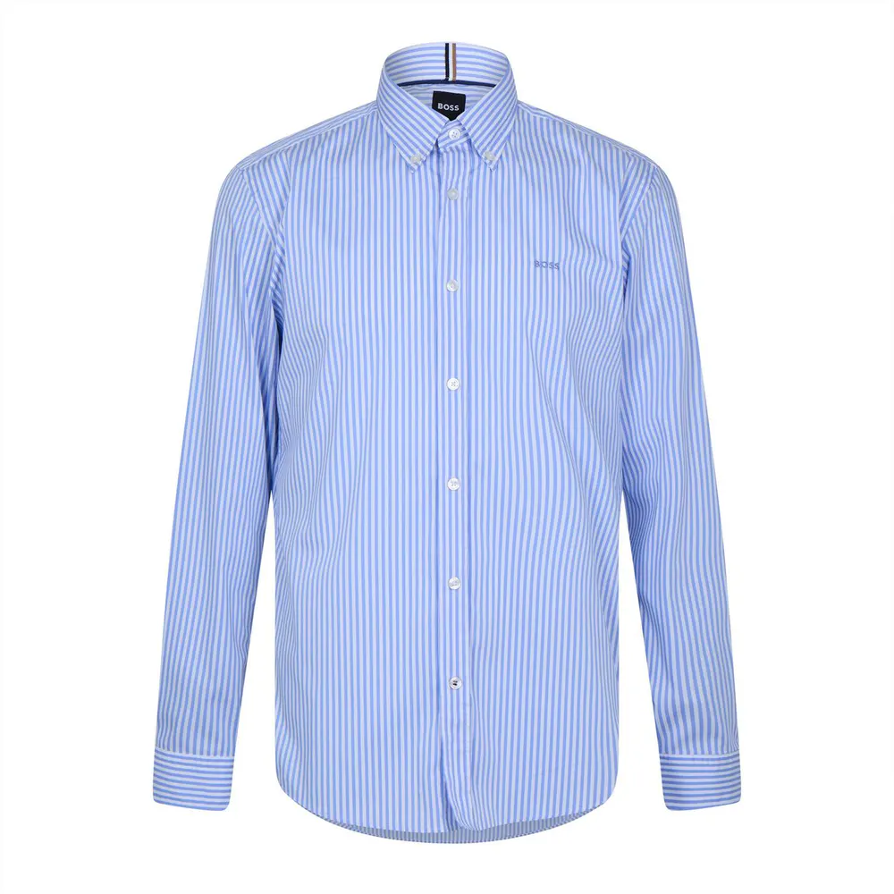 Boss Men's Roan BD Striped Long Sleeve Shirt