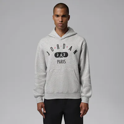 Jordan Men's Paris Fleece Pullover Hoodie - Grey Heather