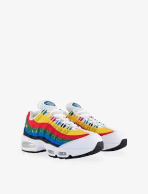 For Him Air Max 95 Woven Trainers - 9 in WHITE METALLIC GOLD CHIL, additional product view 3
