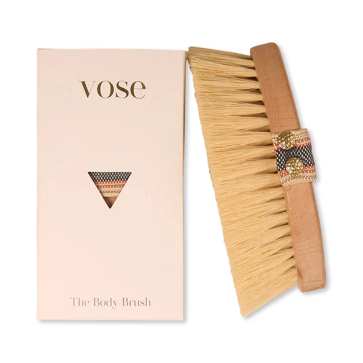Vose 100% Cactus Bristle Vegan Dry Body Brush - Magnolia