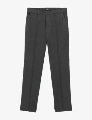 BOGGI MILANO Seam-Detail Straight-Leg Stretch-Jersey Trousers