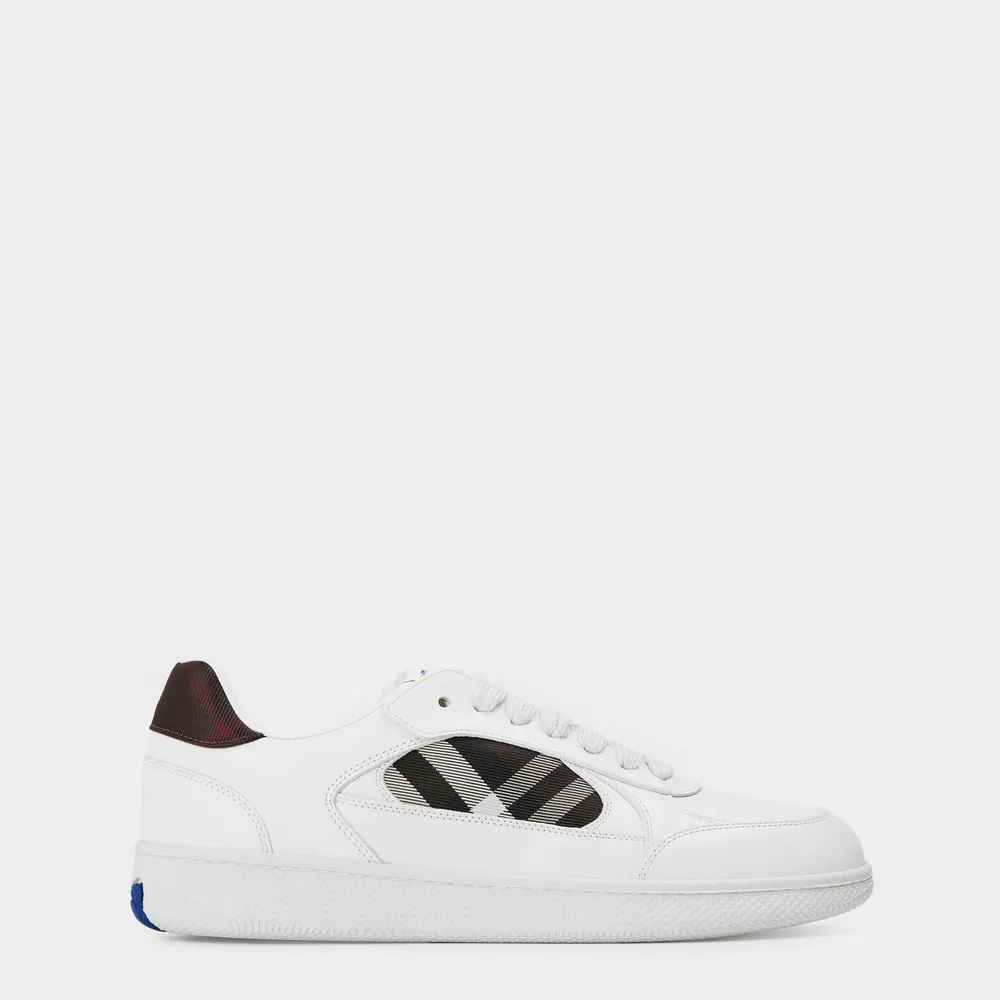 Burberry Terrace Sneakers in White/Brown – Footwear