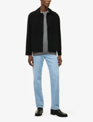 VINGT QUATRE Mid-Rise Straight-Leg Denim Jeans in ICE BLUE, additional product view 2
