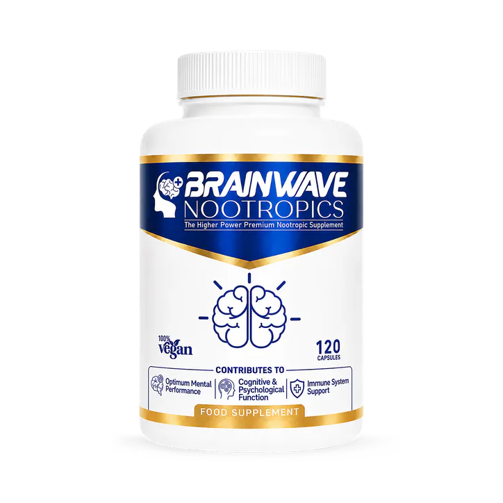 BRAINWAVE NOOTROPICS Brain Function & Immune System Support Complex - Ashwagandha, Lion’s Mane, L-Theanine, Vitamins D3, B5, B12 & Zinc