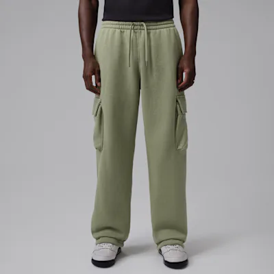 Jordan Brooklyn Men's Oversized Fleece Cargo Trousers - Alligator/Medium Olive