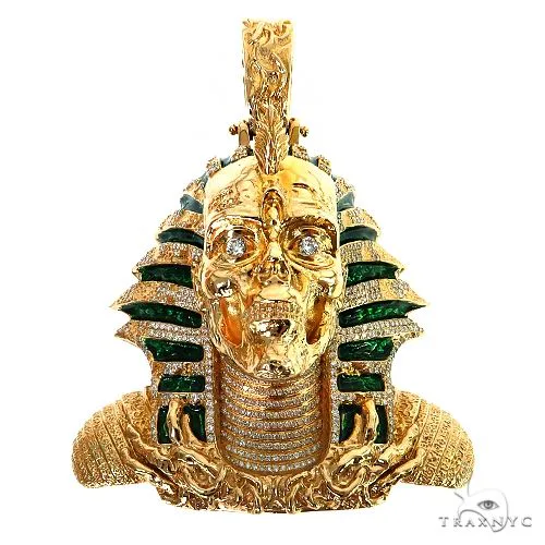 RINA - For Him FACTORY Zombie Skeleton Pharaoh Head Pendant 68805 in Rose Gold – Pendant