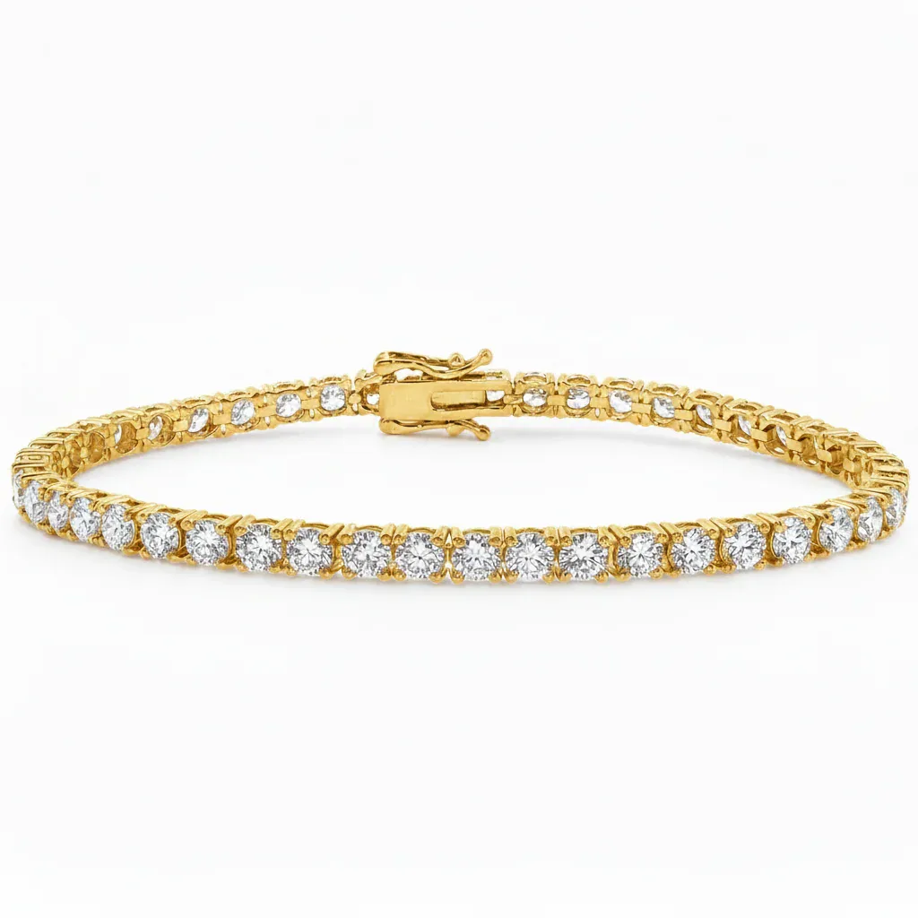 AHMED - MOON JEWELRY 18 Pt Lab Diamond Tennis Bracelet 71699 in Rose Gold / 7 Inches – Bracelet