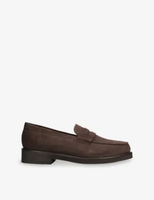 GRENSON Jago Suede Loafers - EUR 40 / 6 UK MEN in Dark Brown – Mens | Loafers