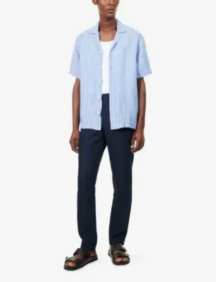 ORLEBAR BROWN Cornell Tailored-Fit Italian Linen Trousers detail 2