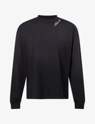 AMIRI Embroidered-Script Long-Sleeve Cotton T-Shirt