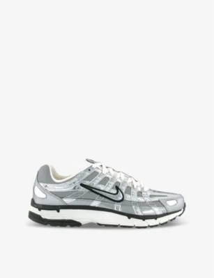 For Him P-6000 metallic colour-block mixed-textile low-top trainers - 8 in METALLIC SILVER METALLIC – Mens | Trainers | Lace up trainers