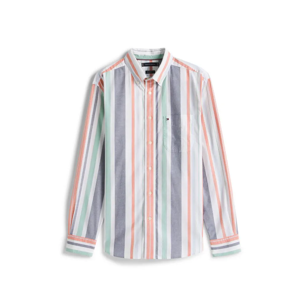 Tommy Hilfiger Men's Regatta Stripe Long Sleeve Shirt
