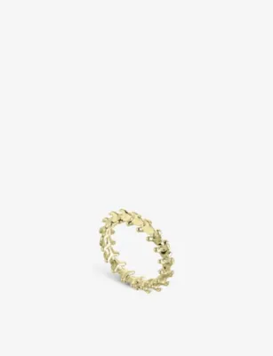 SHAUN LEANE Serpent Trace yellow gold vermeil band ring - J