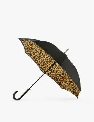 FULTON Bloomsbury leopard-pattern umbrella
