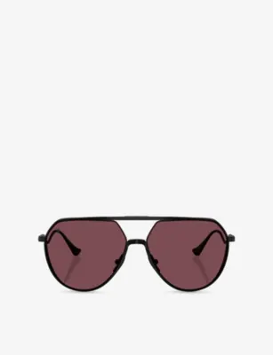 FERRARI FH1021T Pilot-Frame Metal Sunglasses