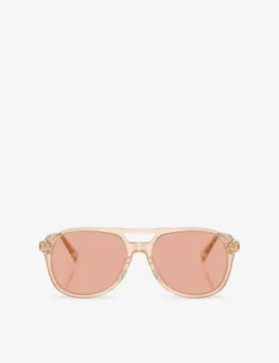 BRUNELLO CUCINELLI BC4025S Pilot-Frame Acetate Sunglasses