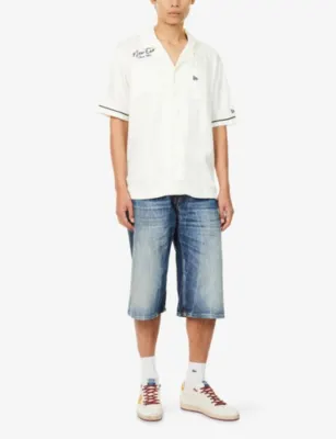 NEW ERA Graphic Revere-Collar Short-Sleeve Rayon Shirt detail 2