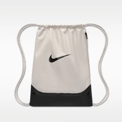 Nike Brasilia Drawstring Bag (18L) - Light Bone/Black/Black