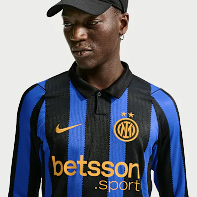 Nike Inter Milan 2026/27 Stadium Home Men's Nike Dri-FIT Football Replica Long-Sleeve Shirt - Lyon Blue/Black/University Gold
