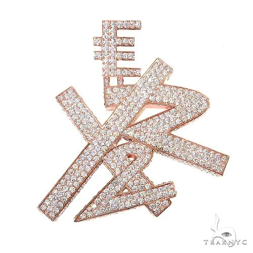 RINA - For Him CUSTOM Custom Made Diamond 'EY&2' Pendant 67182 in Rose Gold – Pendant
