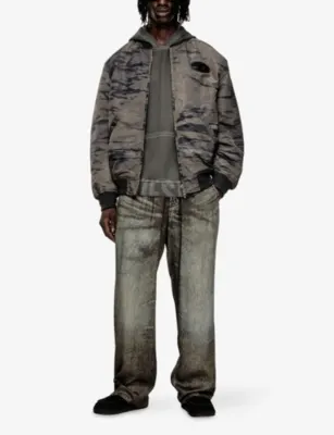 DIESEL J-Kepes Logo-Plaque Nylon Bomber Jacket detail 2