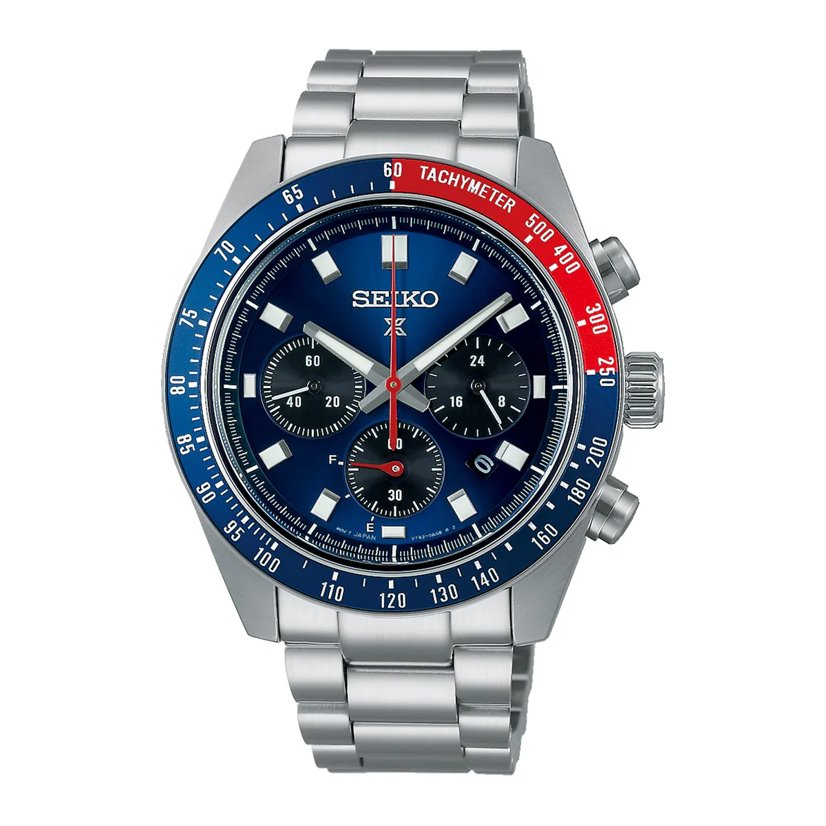 Seiko Prospex Speedtimer Go Large Solar Chronograph 41.5mm Mens Watch Blue