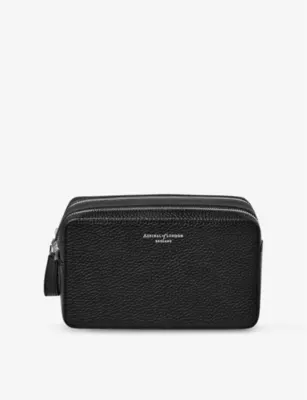 ASPINAL OF LONDON Mount Street branded leather wash bag