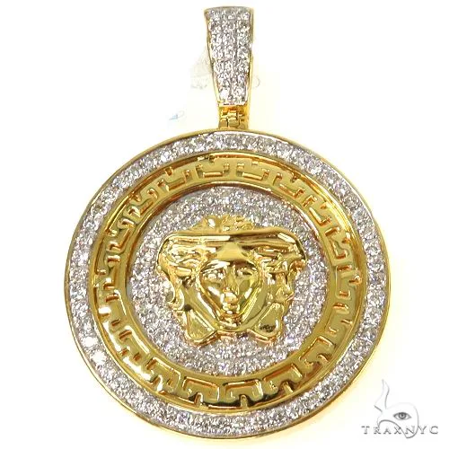 JALGAS - AMERICAS DIAMONDS 10KY Small Diamond Medusa Pendant 68125 in Yellow – Pendant