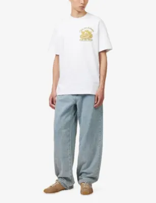 ONLY THE BLIND Club Des Artistes Logo-Print Cotton T-Shirt detail 2