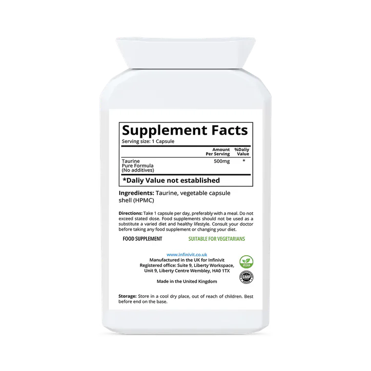 InfiniVit Taurine 120 Capsules detail 2