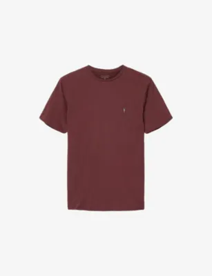 ALLSAINTS Brace logo-embroidered cotton-jersey T-shirt - FEATHER TAUPE