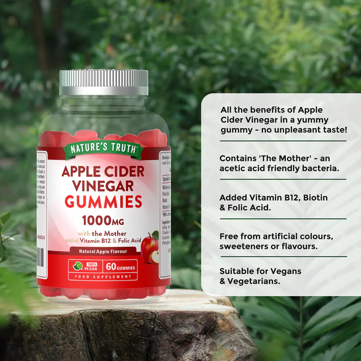 Nature's Truth Apple Cider Vinegar with the Mother & Ginger - 60 Gummies detail 2
