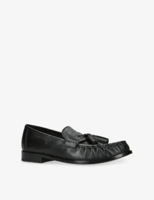 GRENSON Omar Leather Loafers - EUR 43 / 9 UK MEN in BLACK, additional product view 3