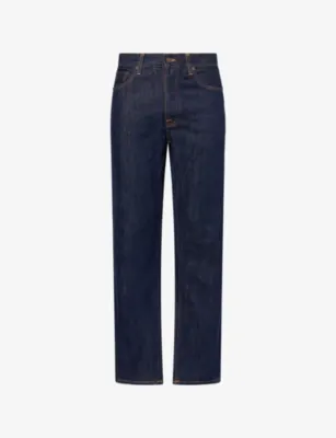 NUDIE JEANS Rad Rufus Straight-Leg Denim Jeans - 31/32 in Blue One Wash – Mens | Jeans | Straight Leg