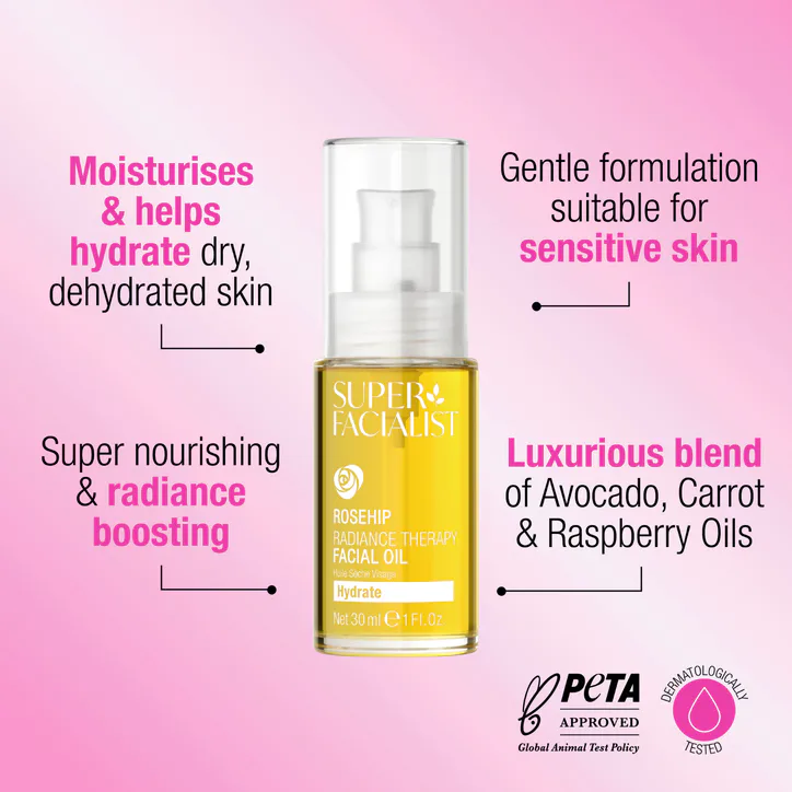 Super Facialist Rosehip Hydrate Miracle Makeover Facial Oil 30ml detail 2