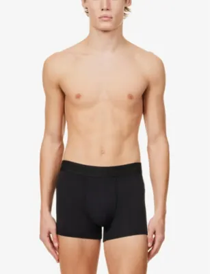 CHE Elasticated-waistband pack of three stretch-woven trunks detail 2
