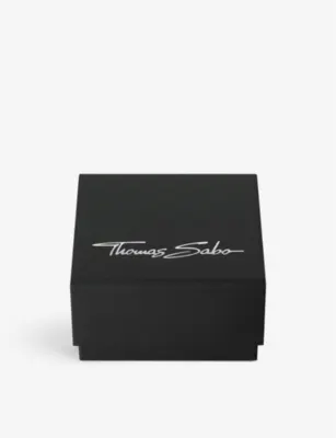 THOMAS SABO Rebel At Heart blackened sterling-silver band ring - U detail 2