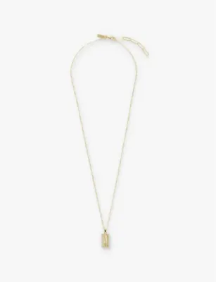 COMMONLINES Guadalupe Tag 14ct yellow gold-plated sterling-silver necklace