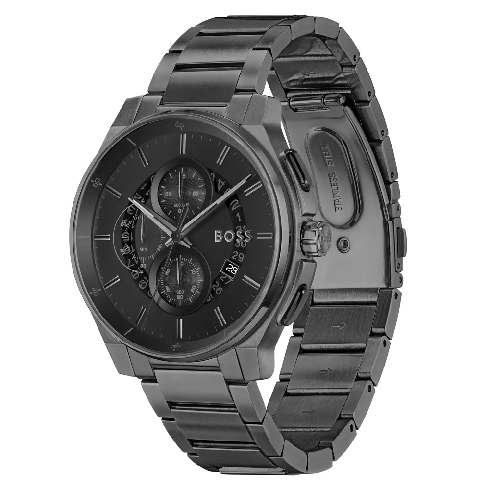 BOSS Peak 2.0 44mm Mens Watch Black in Black, additional product view 2