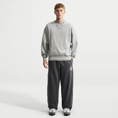 Nike Solo Swoosh Men's Fleece Open-Hem Trousers - Anthracite