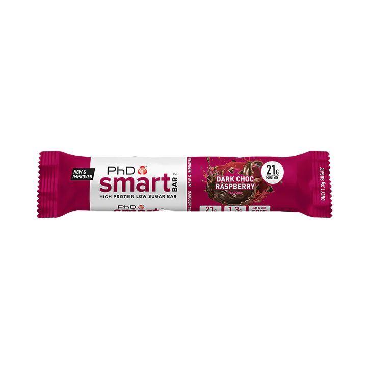 PhD Smart Bar Dark Choc Raspberry Protein Bar 64g