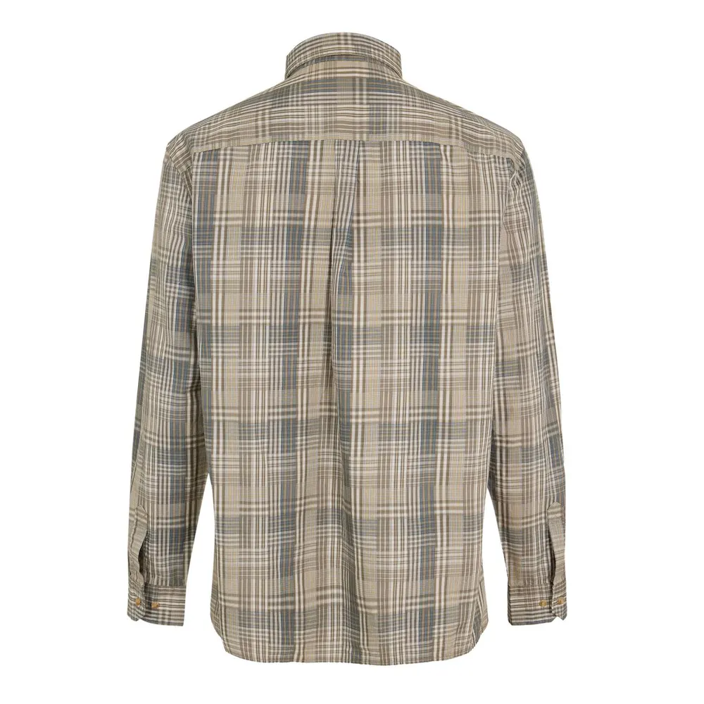 Barbour Mens Barbour Maxwell Checked Patch Long-Sleeved Relaxed Shirt detail 2